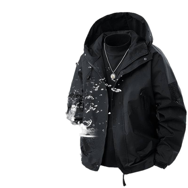 Loose Cargo Waterproof Jacket Coat with Hood