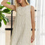 Robe Shift Sans Manches à Col Ronde avec Appliqués