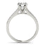 Anillo de Compromiso de Diamantes con Diseño Escallopado en Oro Blanco de 14k