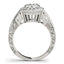 Bague de fiançailles en diamant sertie en halo en or blanc 14 carats