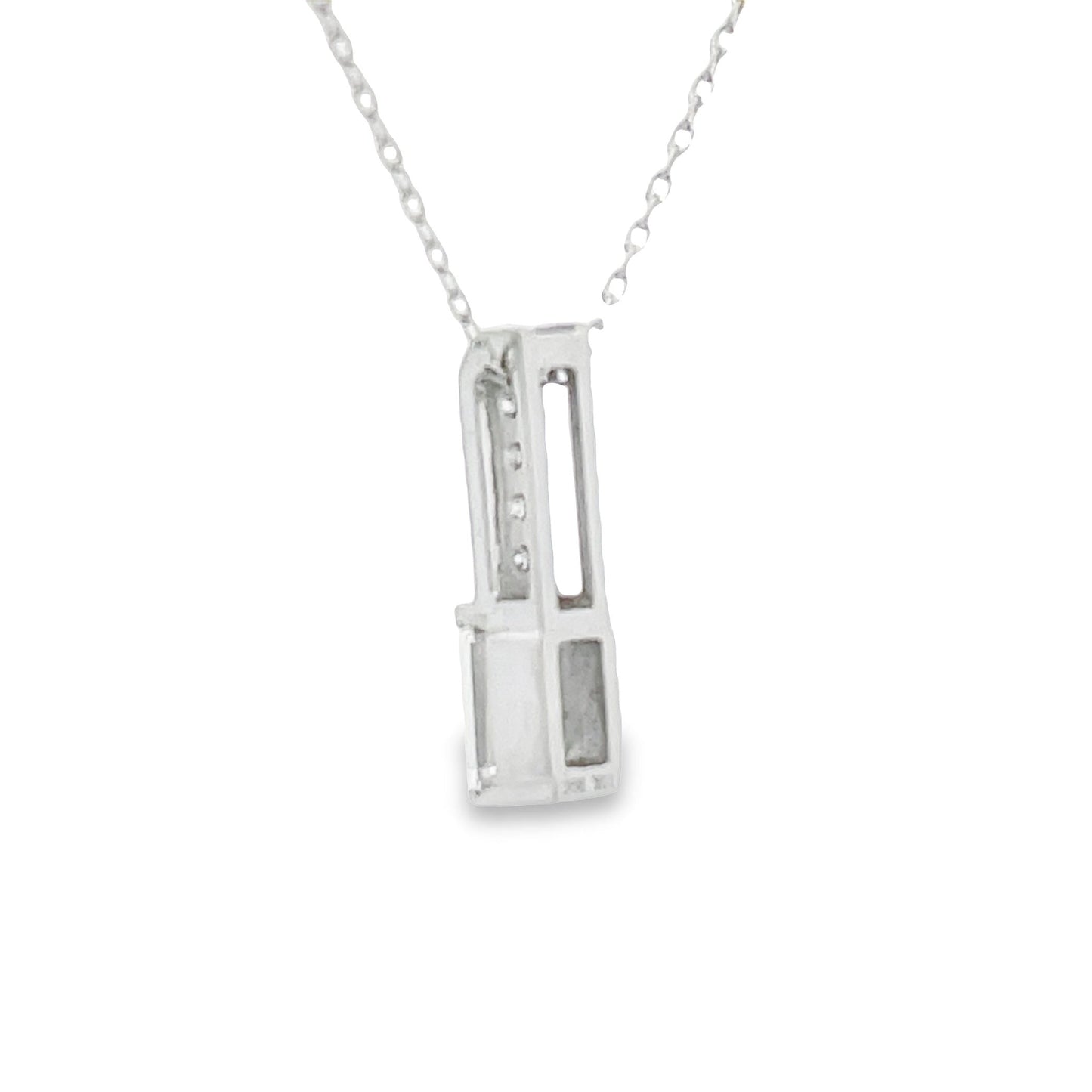 .06ct Zircon Diamond Pendant in 10KT White Gold