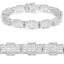0.48 Carat Genuine White Diamond Sterling Silver Bracelet