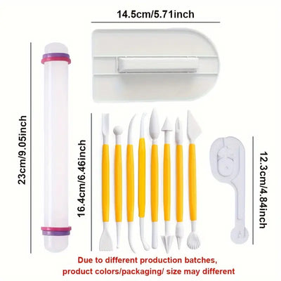 11-Piece Fondant Tool Set for Cake Decorating
