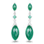 Elegant 8.52 Carat Dyed Emerald & Sterling Silver Earrings