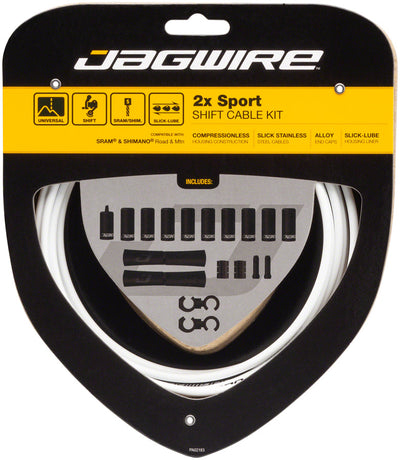 Jagwire 2x Sport Shift Cable Kit for SRAM/Shimano - White