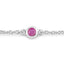 Pulsera de Rubí Genuino de 0.65 Quilates en Plata Esterlina .925