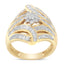 Bague de fiançailles en diamant en or jaune 10K - Taille 7