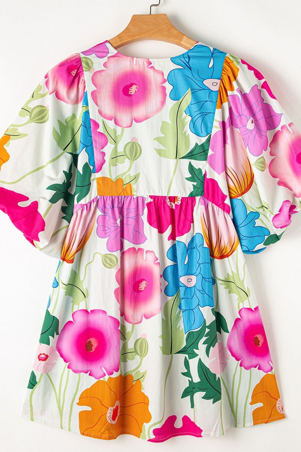 Chic Floral Tie Neck Dress - Elegant & Versatile for Every Occasion - Korvel