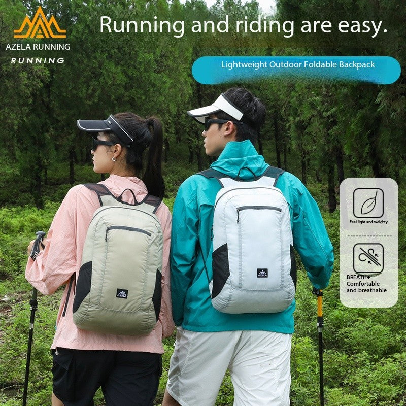 AZELA Lightweight Hiking Backpack, White Outdoor Travel Daypack With Multiple Pockets, Breathable Mesh Straps, Durable Casual Backpack For Men Women Camping Trekking - Korvel
