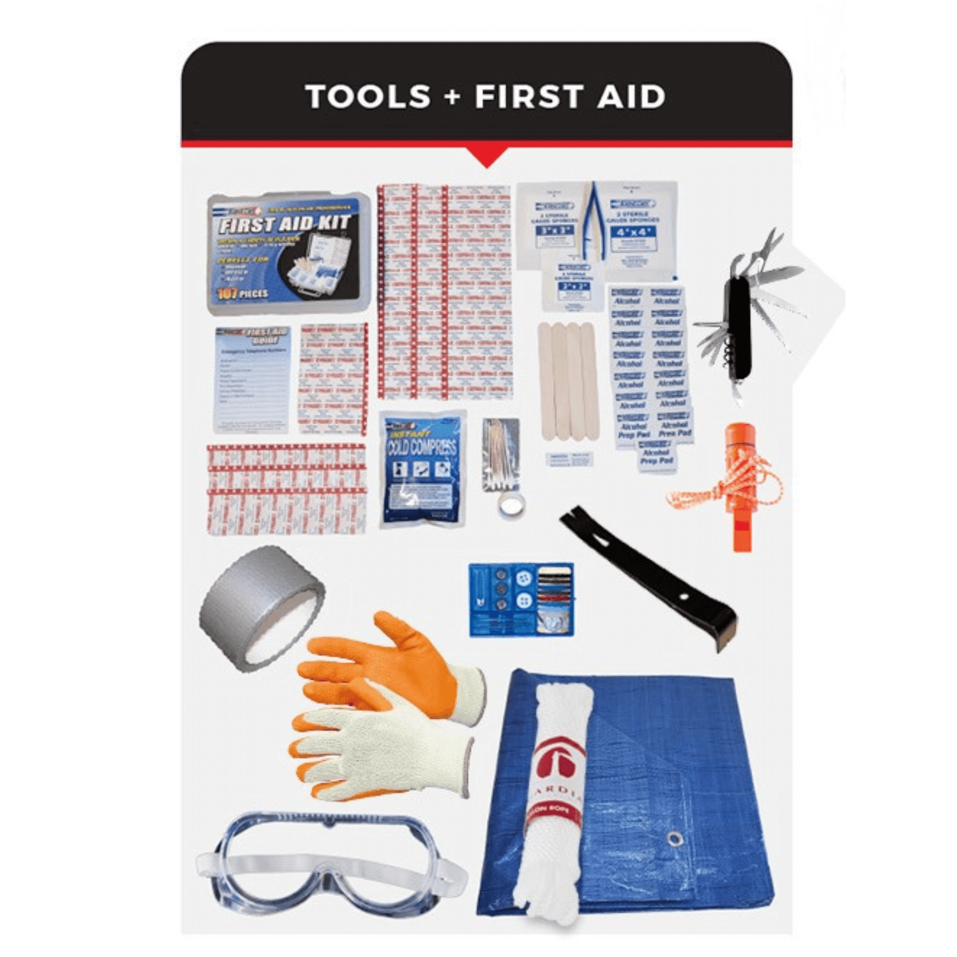WSK 5-Person 72-Hour Emergency Survival Bucket Kit - Korvel