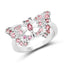 0.83 Carat Genuine Pink Tourmaline Sterling Silver Ring