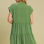 Green Plus Size Button-Down Shirt Dress