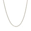 Cadena de trigo redonda de oro blanco de 18k - 1.4mm