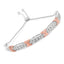 Pulsera Bolo de Diamantes de Plata Esterlina .925 en Dos Tonos de Oro Rosa