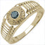 0.20 Carat Genuine Blue Diamond Sterling Silver Ring