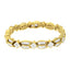 Pulsera de eslabones geométricos en oro amarillo de 14K con diamantes - Tamaño 7"