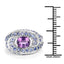 2.76 Carat Genuine Amethyst and Tanzanite Sterling Silver Ring