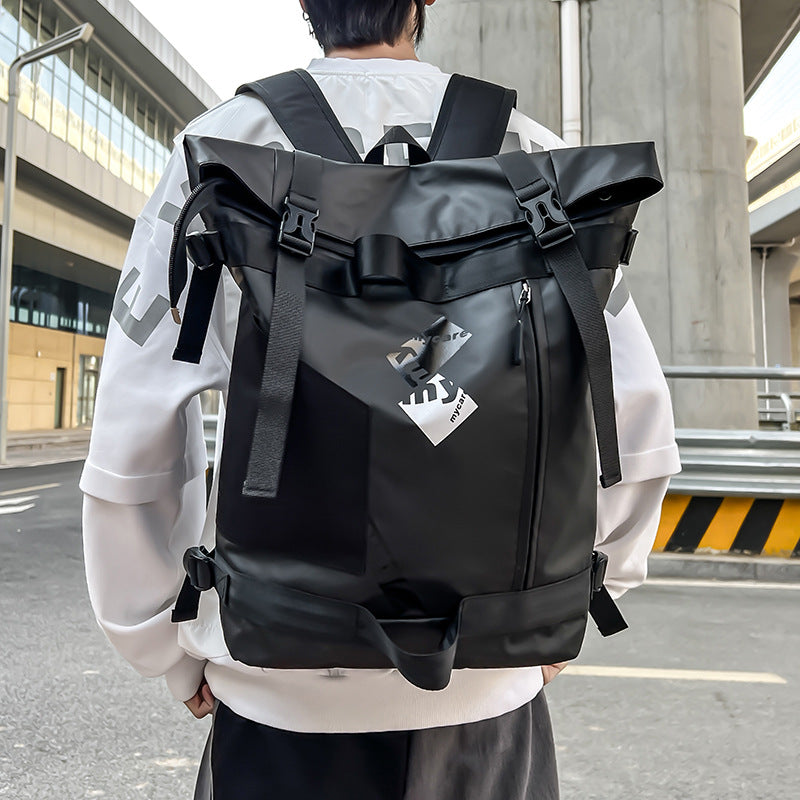 Mochila de Moda con Bordes Curvados - Gran Capacidad para Uso Diario
