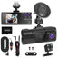 WiFi FHD 1080P 3-Channel Car Dash Cam with 64G Card