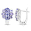 3.48 Carat Genuine Tanzanite Sterling Silver Earrings