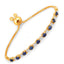 Bracelet en argent sterling avec saphir bleu et diamants de 1,83 carat