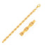 14k Yellow Gold Solid Diamond Cut Rope Bracelet - 4.0mm