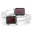 2.40 Carat Genuine Garnet .925 Sterling Silver Engagement Ring