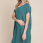 V-Neck Short Sleeve Dress with Pockets