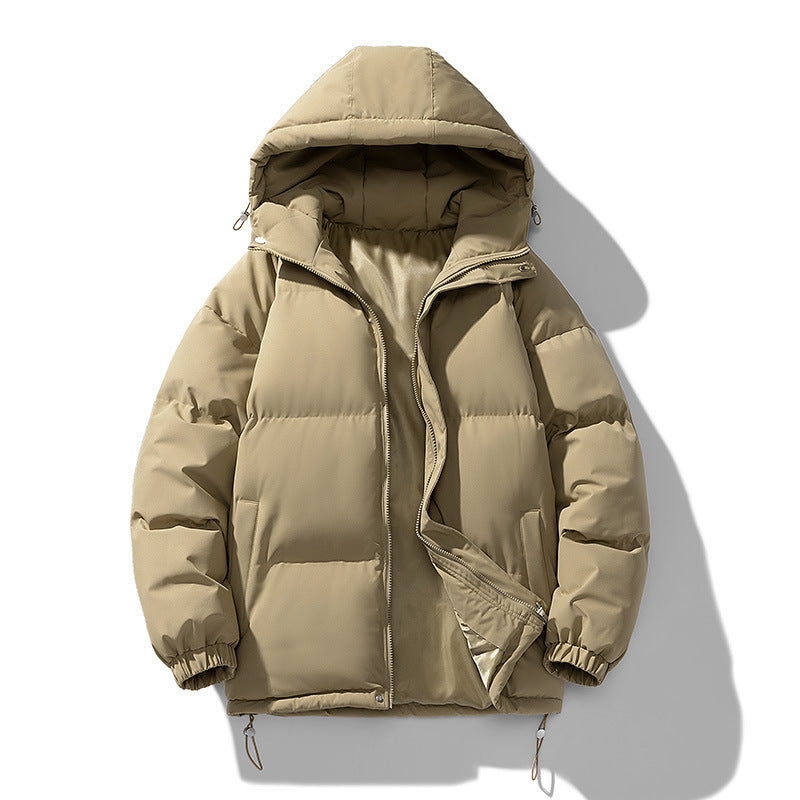 Men's Thickened Cotton-Padded Hoodie Coat for Winter