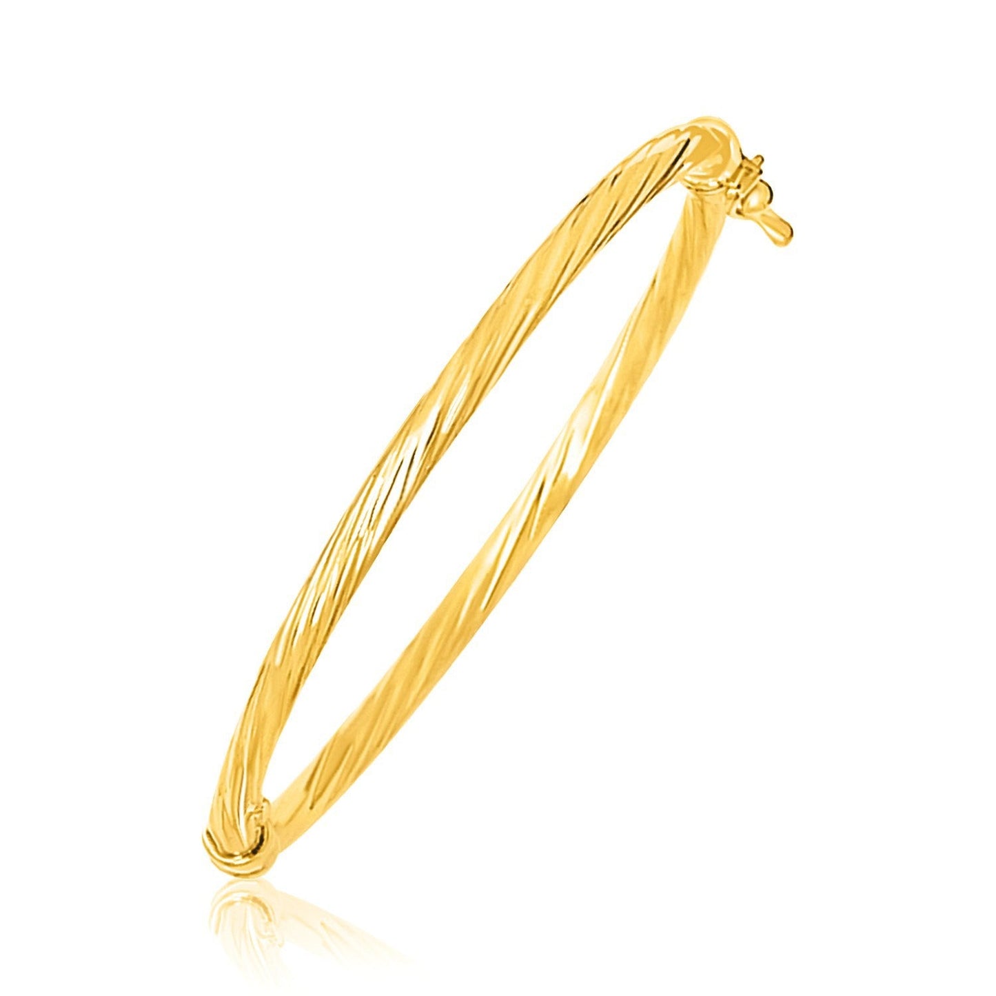 Bracelet pour enfants en or jaune 14 carats avec motif en spirale