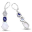 Boucles d'oreilles en lapis-lazuli, labradorite et pierre de lune de 10,17 carats