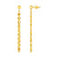 Pendientes Colgantes Pulidos de Oro Amarillo de 14k