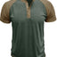 T-shirt Henley Raglan Color Block pour homme