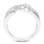Bague en cluster de diamant blanc de 0,60 carat en argent sterling