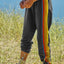 Pantalones Activos de Cintura Elástica con Rayas Contrastantes