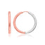 14k Rose & White Gold Hinged Hoop Earrings