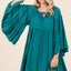 Chic Frill Tie Neck Bell Sleeve Dress for Women – A Perfect Blend of Elegance and Whimsy - Korvel
