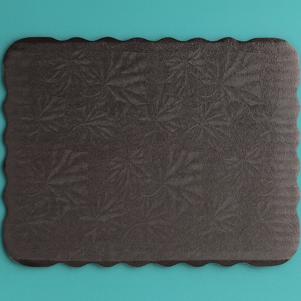 Cake Board - Black Scalloped - Half sheet - Korvel