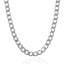 Collier en chaîne à maillons en argent sterling plaqué rhodium