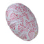 Round Zafu Yoga Meditation Pillow - White Dainty Leaves