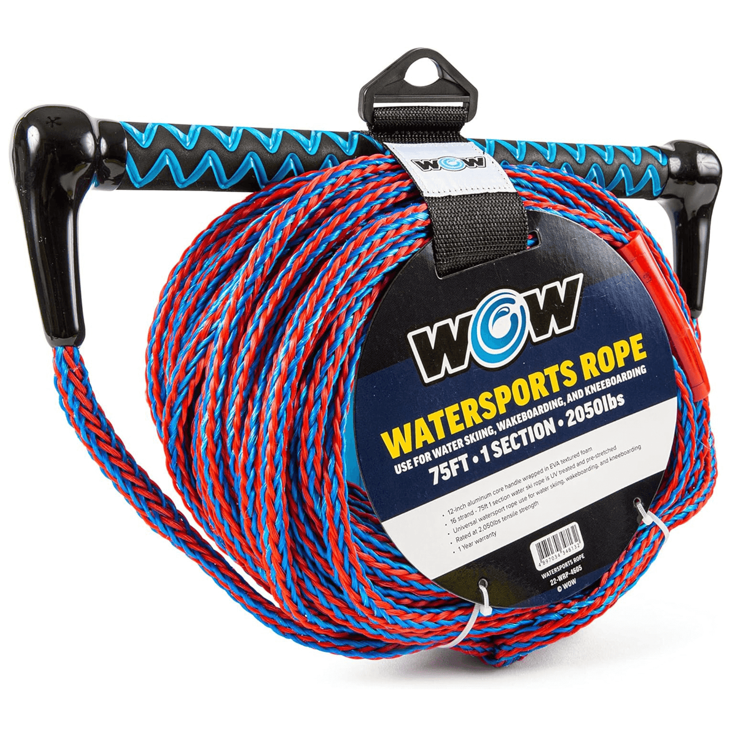 WOW Watersports 75ft Tow Rope with EVA Handle