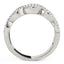 Anillo de Olas Dobles entrelazadas con Diamantes en Oro Blanco de 14k
