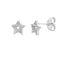 Boucles d'oreilles en diamant naturel de 0,05 ct en or blanc 14KT