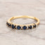 0.43 Carat Blue Sapphire & White Diamond 14K Yellow Gold Engagement Ring