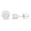 Boucles d'oreilles en diamant solitaire à taille pie en or blanc 14K 1/2 Cttw