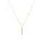 Elegant 14k Yellow Gold Bar Pendant with Diamonds