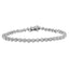.925 Sterling Silver Diamond Bezel Design Link Bracelet - 7.25"