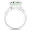 Anillo de Plata Esterlina con Amatista Verde de 10.64 Quilates y Topacio Blanco