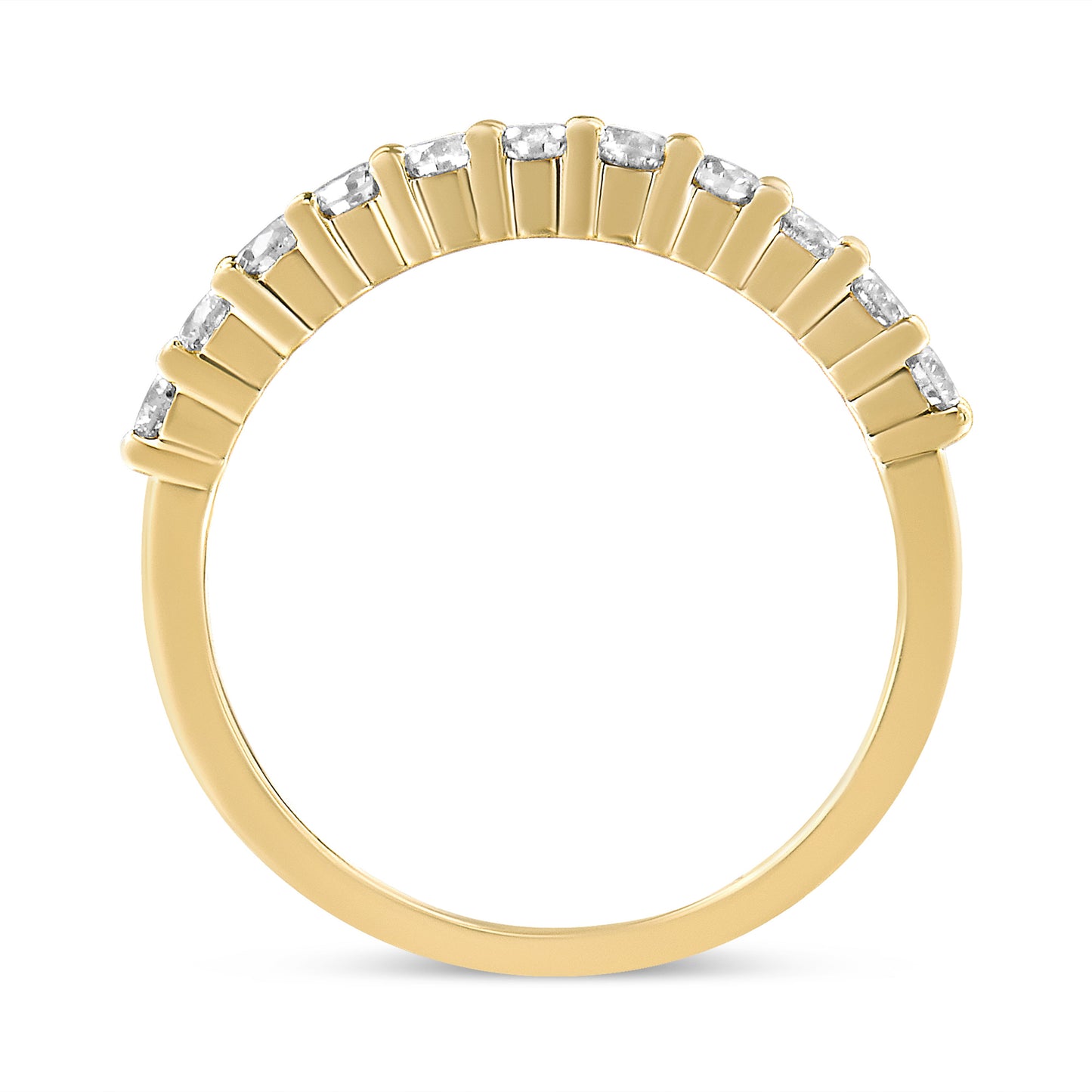 IGI Certified 1/2 Cttw Diamond 10K Yellow Gold Wedding Ring - Size 7