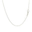 Cadena de eslabones ovalados de cable de oro blanco de 14k - 0.97mm